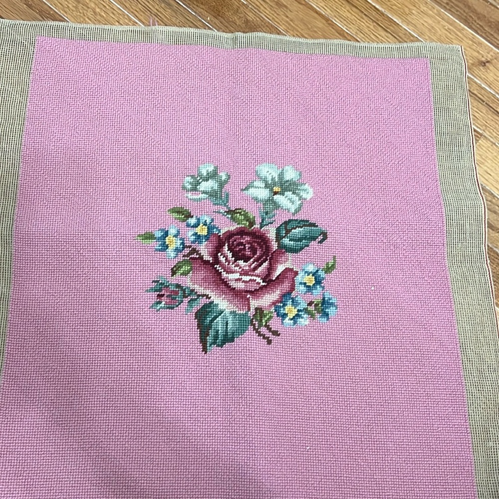 Vintage Cross-stitched • ready to be framed or other used • - Picture 3 of 3